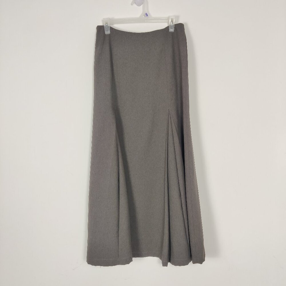 Seed Work Women's Skirt Size 8 Gray Lined Pleated Y2K Business Casual Old Money